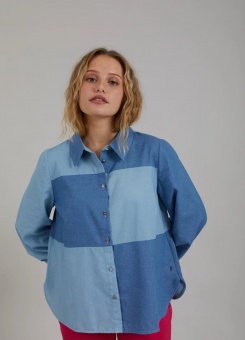 Coster Shirt Two Tone Denim